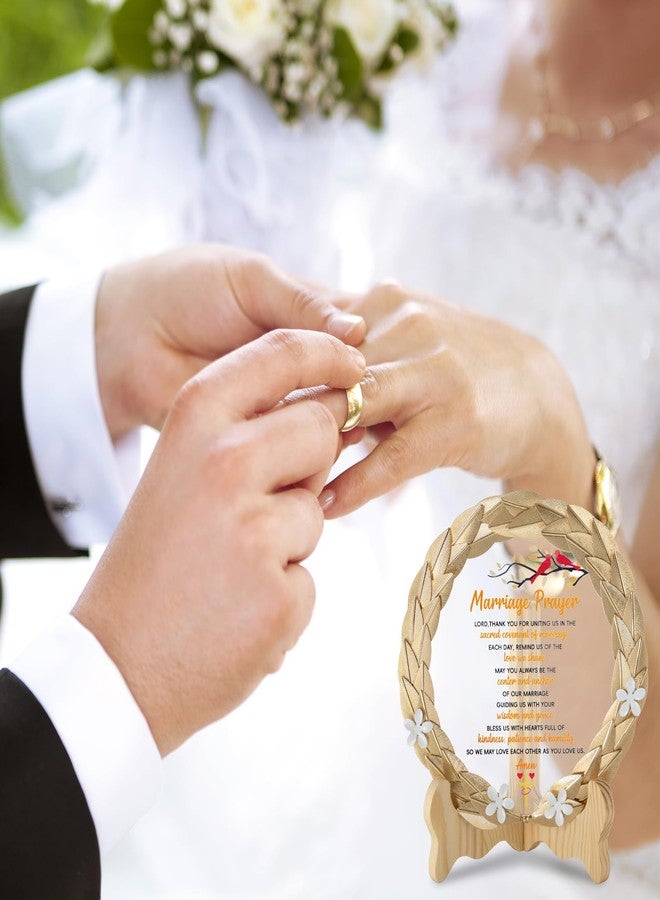 EVA murmure Wedding Gifts Bridal Shower Gifts for Bride and Groom Engagement Present for Wife Prayer of Marriage Anniversary Crystal Plate - Bridal shower Wedding Blessing, Sacred Union Prayer for Couple Newlywed - Image 4